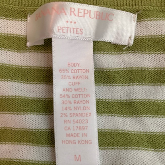 Banana Republic Factory // green/white stripe EUC - Picture 5 of 6
